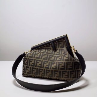 Replica Fendi First Tapestry Fabric FF Motif Clutch Bag