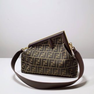 Replica Fendi First Tapestry Fabric FF Motif Clutch Bag