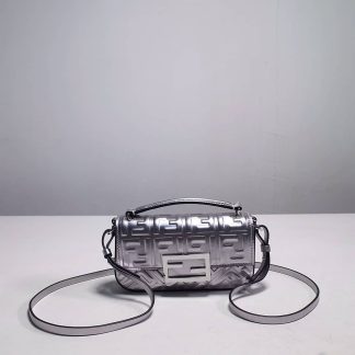 Replica Fendi Nappa Embossed Baguette Shoulder Bag