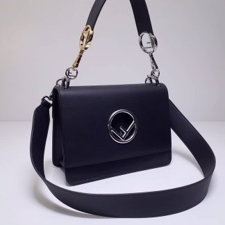 Replica Fendi Kan I F Leather Shoulder Bag