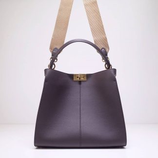 Replica Fendi Peekaboo X-Lite Leather Shoulder Bag