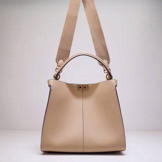 Replica Fendi Peekaboo X-Lite Leather Shoulder Bag