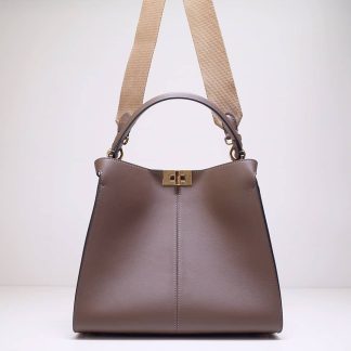 Replica Fendi Peekaboo X-Lite Leather Shoulder Bag