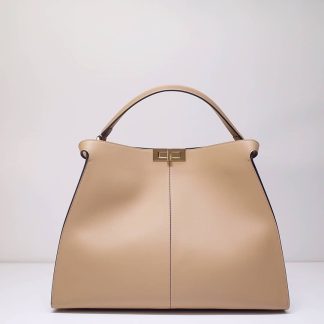 Replica Fendi Peekaboo X-Lite Leather Large Shoulder Bag