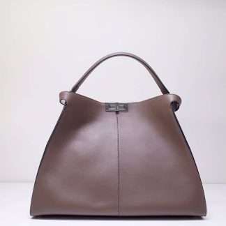 Replica Fendi Peekaboo X-Lite Leather Large Shoulder Bag