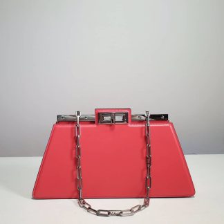 Replica Fendi Peekaboo Cut Leather Shoulder Bag