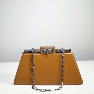 Replica Fendi Peekaboo Cut Leather Shoulder Bag