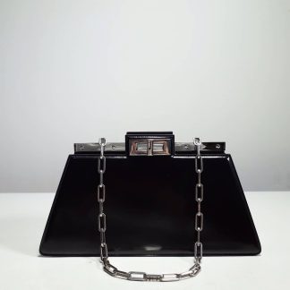 Replica Fendi Peekaboo Cut Leather Shoulder Bag