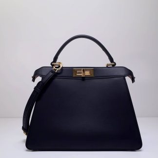 Replica Fendi Iconic Peekaboo Iseeu Top Handle Leather Satchel Bag