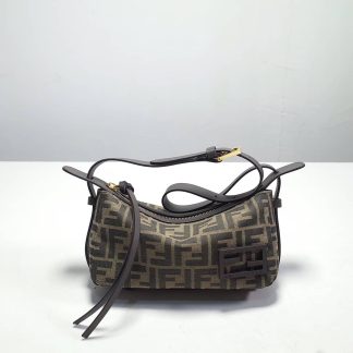 Replica Fendi Simply FF Jacquard Fabric Mini Bag