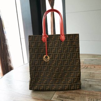 Replica Fendi Zucca Vertical Canvas Shopping Tote Bag