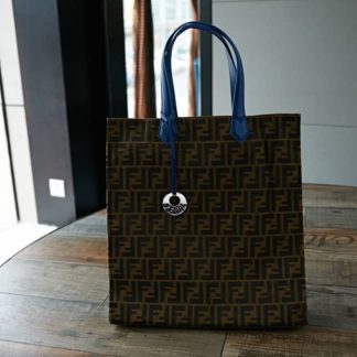 Replica Fendi Zucca Vertical Canvas Shopping Tote Bag