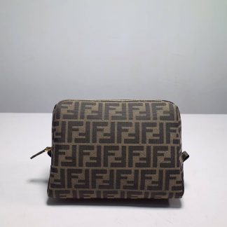 Replica Fendi Fabric Jacquard FF Beauty Pouch