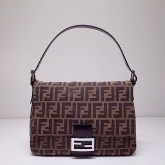 Replica Fendi Zucca Canvas Mamma Baguette Shoulder Bag