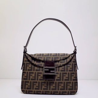 Replica Fendi Brown Zucca Shoulder Bag