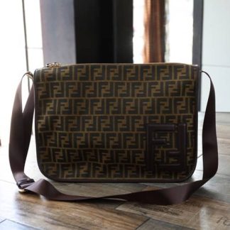 Replica Fendi Mens Canvas Messenger Bag