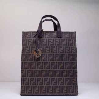 Replica Fendi Zucca Vertical Canvas Shopping Tote Bag