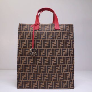 Replica Fendi Zucca Vertical Canvas Shopping Tote Bag