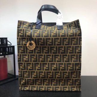 Replica Fendi Zucca Vertical Canvas Shopping Tote Bag