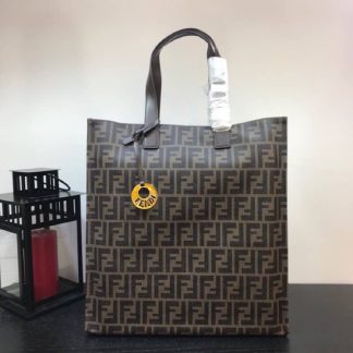 Replica Fendi Zucca Vertical Canvas Shopping Tote Bag