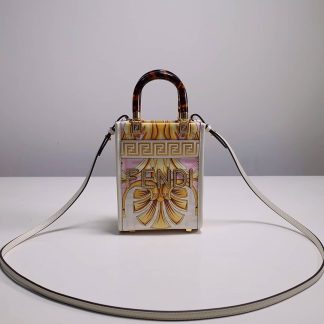 Replica Fendi Sunshine Leather Crossbody Bag