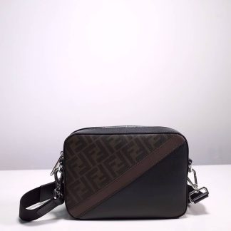 Replica Fendi Mens FF Monogram Diagonal Crossbody Bag