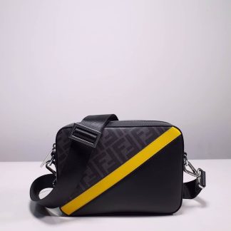 Replica Fendi Mens FF Monogram Diagonal Crossbody Bag