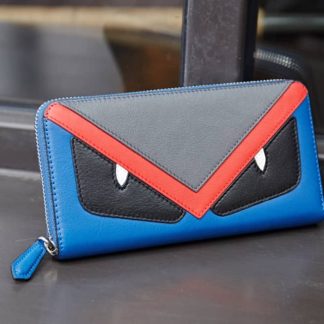 Replica Fendi Bag Bugs Monster Eyes Zip-Around Leather Wallet