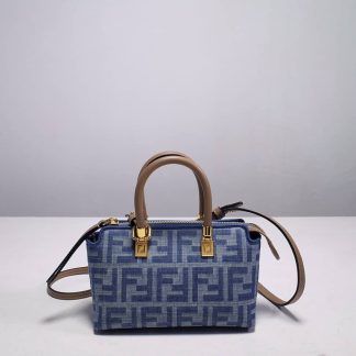 Replica Fendi By The Way Denim Mini Boston Bag