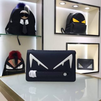 Replica Fendi Monster Leather Clutch Bag