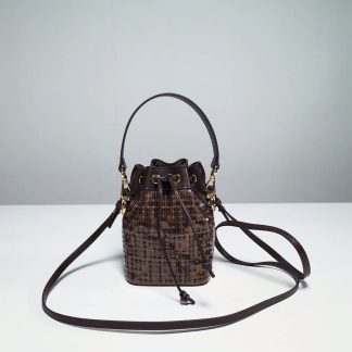 Replica Fendi Womens Mon Tresor Sequins Mini Bucket Bag