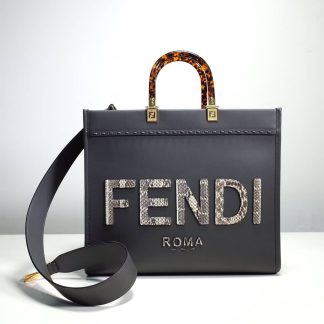 Replica Fendi Sunshine Medium Snakeskin Tote Bag