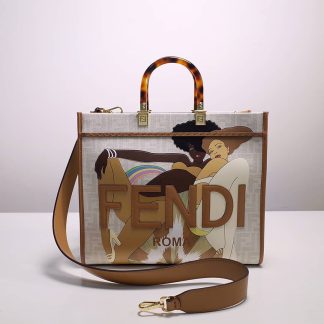 Replica Fendi Sunshine Bikini Girls Graphics Medium Shopper Tote Bag