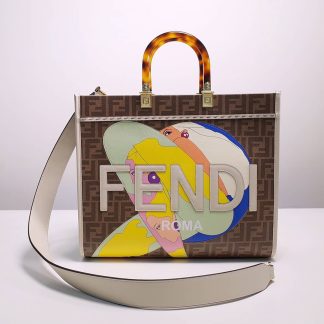 Replica Fendi Sunshine Bikini Girls Graphics Medium Shopper Tote Bag