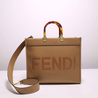 Replica Fendi Sunshine Leather Medium Shopper Tote Bag