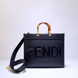 Replica Fendi Sunshine Leather Medium Shopper Tote Bag