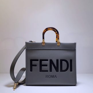 Replica Fendi Sunshine Leather Medium Shopper Tote Bag