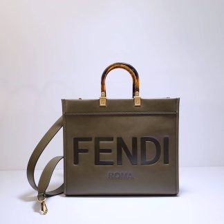 Replica Fendi Sunshine Leather Medium Shopper Tote Bag