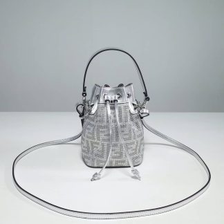 Replica Fendi Mon Tresor FF-Motif Mini Bucket Bag