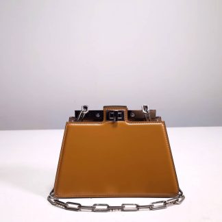 Replica Fendi Peekaboo Cut Patent Leather Bag