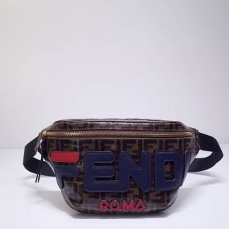 Replica Fendi Fila Glazed Monogram Coated Canvas Belt Bag